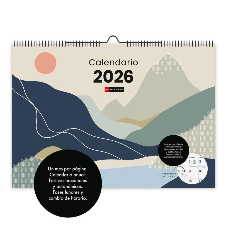 CALENDARIO DE PARED 2026 MIQUELRIUS "MOUNTAINS"