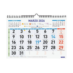 CALENDARIO DE PARED 2026 FINOCAM "COLOR: Nº GRANDES M" CASTELLANO