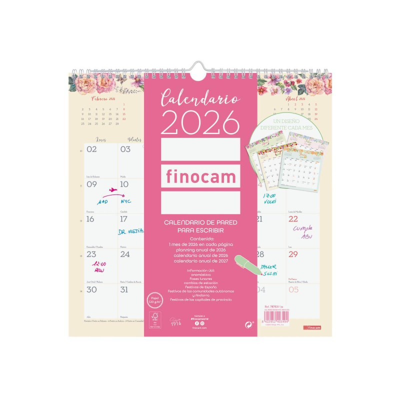CALENDARIO DE PARED 2026 FINOCAM "DESIGN" CALENDARIO DE PARED 2026 FINOCAM "DESIGN"