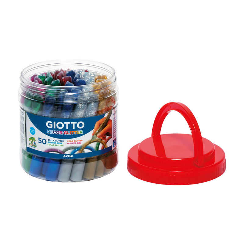 BOTE 50 TUBOS COLA GIOTTO GLITTER