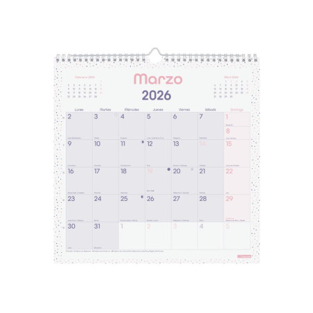 CALENDARIO DE PARED 2026 FINOCAM "CHIC" CASTELLANO