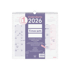 CALENDARIO DE PARED 2026 FINOCAM "CHIC" CASTELLANO