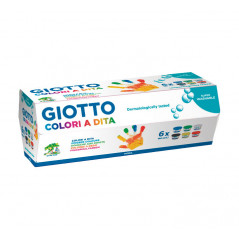 ESTUCHE 6 BOTES PINTURA DE DEDOS GIOTTO 100ml