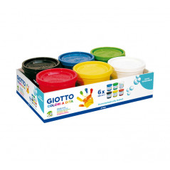 ESTUCHE 6 BOTES PINTURA DE DEDOS GIOTTO 200ml