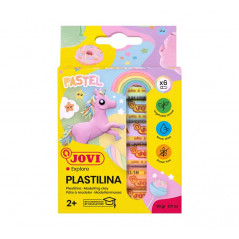 CAJA 6 TUBOS PLASTILINA JOVI PASTEL 15gr