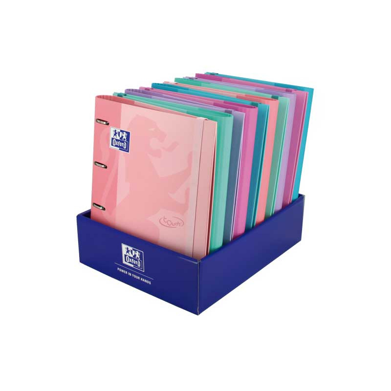EXPOSITOR 10 CARPETAS OXFORD EUROPEANBINDER TOUCH A4 COLORES PASTEL 5x5 100h EXPOSITOR 10 CARPETAS OXFORD EUROPEANBINDER TOUCH A4 COLORES PASTEL 5x5 100h