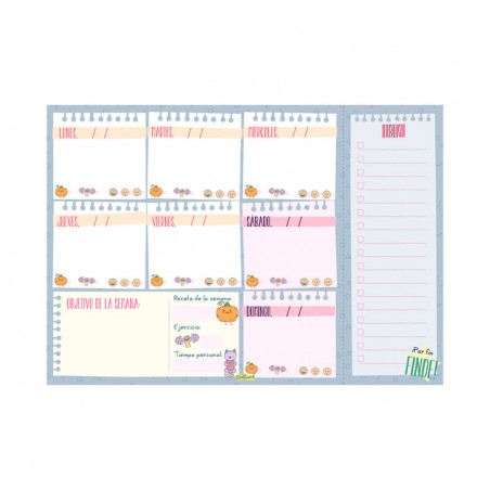 PLANIFICADOR FINOCAM A4 "TALKUAL: PERSONAL" SEMANA VISTA CASTELLANO
