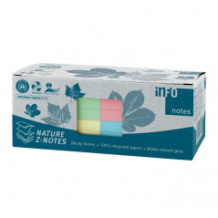 CAJA 12 BLOCS DE NOTAS A-SERIES Z-NOTES 75x75mm COLORES