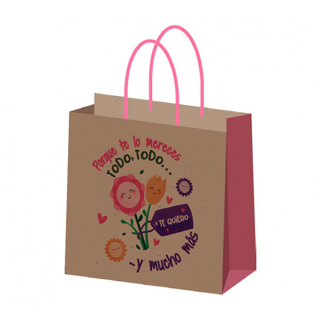 CAJA 25 BOLSAS KRAFT CON MENSAJES PARA CUMPLEAÑOS