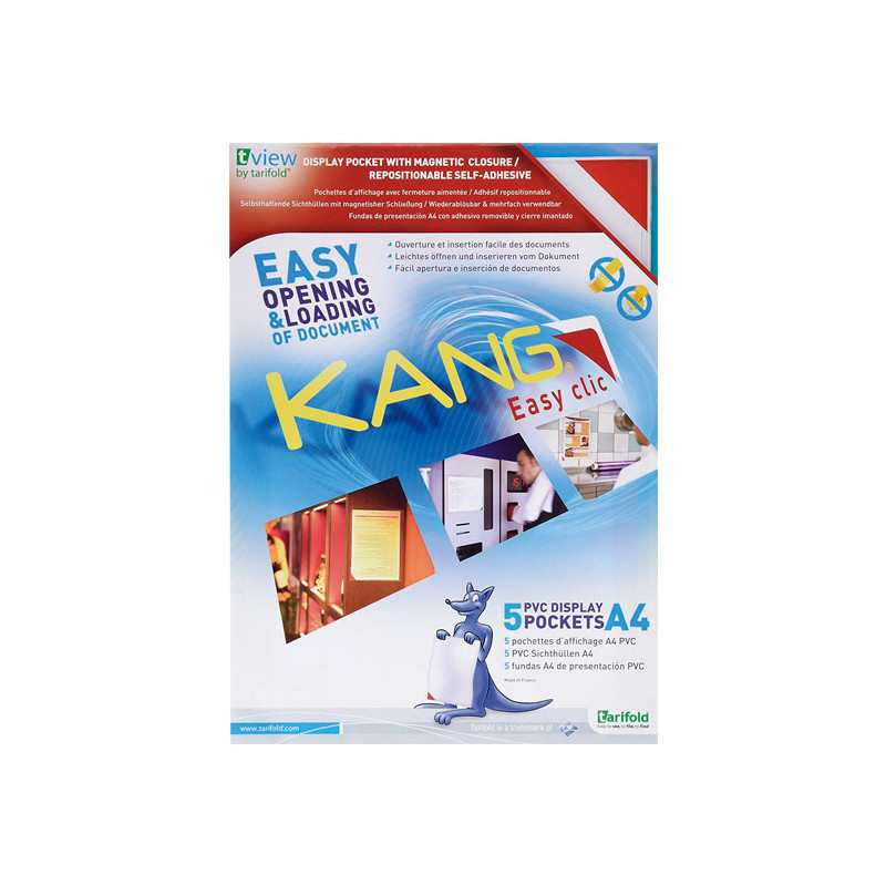 PACK 5 FUNDAS ADHESIVAS TARIFOLD KANG EASY CLIC A4