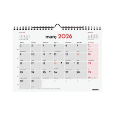 CALENDARIO DE PARED 2026 FINOCAM "NEUTRO: ESCRIBIR S" CATALÁN