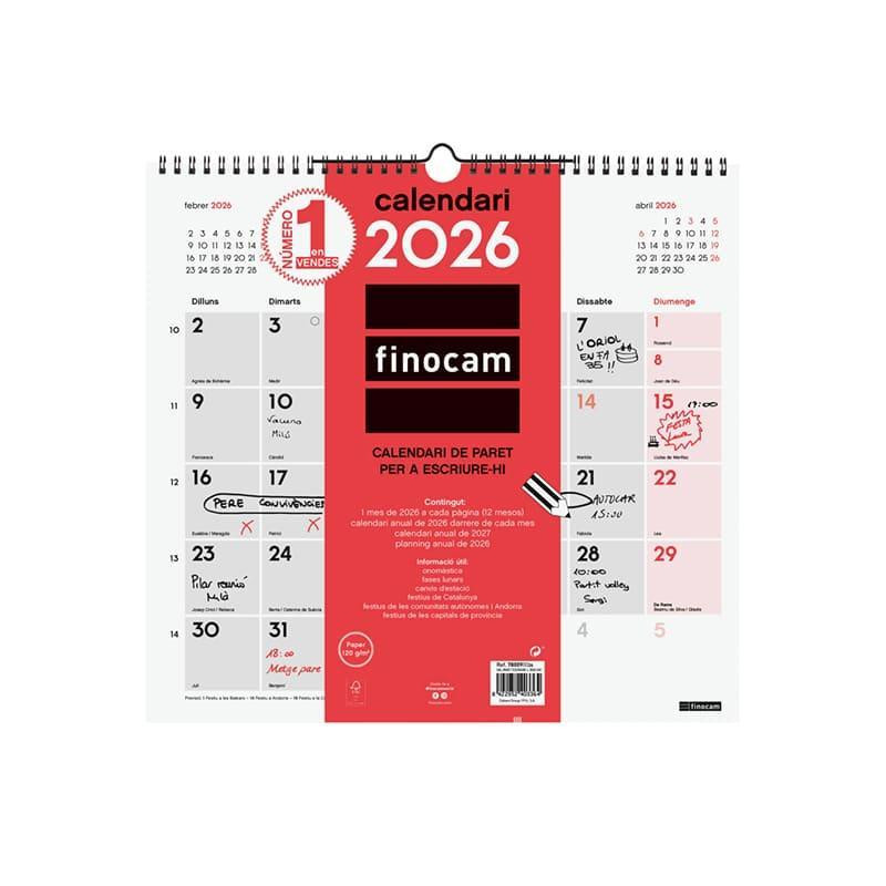 CALENDARIO DE PARED 2026 FINOCAM "NEUTRO: ESCRIBIR L" CATALÁN CALENDARIO DE PARED 2026 FINOCAM "NEUTRO: ESCRIBIR L" CATALÁN