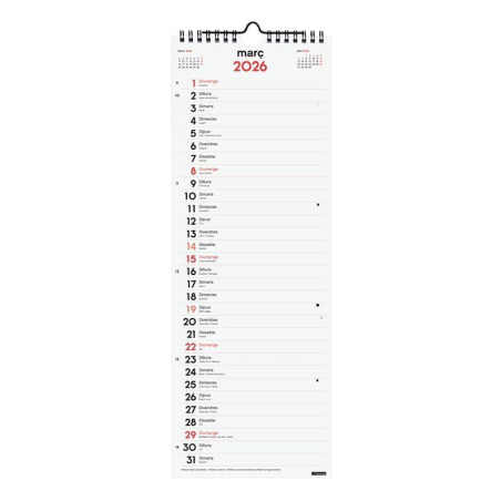 CALENDARIO DE PARED 2026 FINOCAM "NEUTRO: ESCRIBIR LARGO" CATALÁN