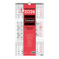 CALENDARIO DE PARED 2026 FINOCAM "NEUTRO: ESCRIBIR 3 MESES VISTA" CASTELLANO