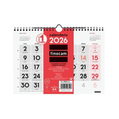 CALENDARIO DE PARED 2026 FINOCAM "NEUTRO: Nº GRANDES S" CASTELLANO