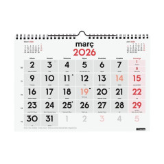 CALENDARIO DE PARED 2026 FINOCAM "NEUTRO: Nº GRANDES M" CATALÁN