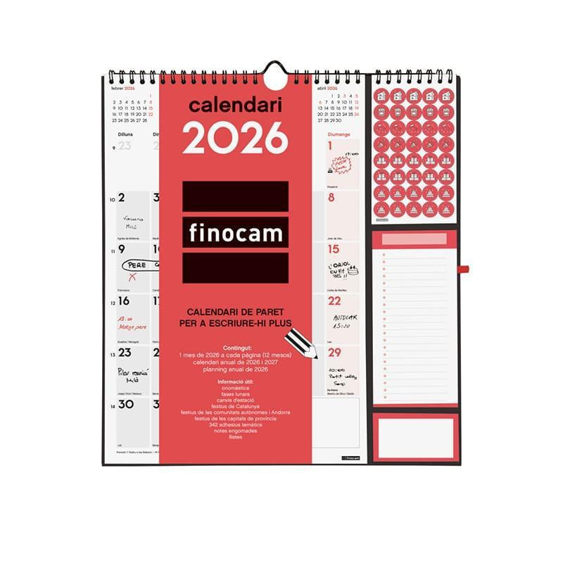 CALENDARIO DE PARED 2026 FINOCAM "NEUTRO: CON IMÁN PLUS" CATALÁN CALENDARIO DE PARED 2026 FINOCAM "NEUTRO: CON IMÁN PLUS" CATALÁN