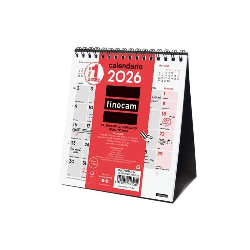 CALENDARIO SOBREMESA 2026 FINOCAM "NEUTRO: ESCRIBIR XS" CASTELLANO