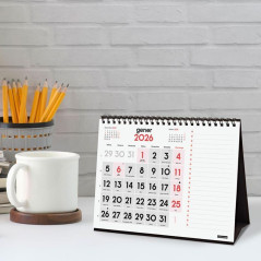 CALENDARIO SOBREMESA 2026 FINOCAM "NEUTRO: Nº GRANDES + NOTAS S" CATALÁN