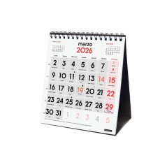 CALENDARIO SOBREMESA 2026 FINOCAM "NEUTRO: Nº GRANDES XS" CASTELLANO