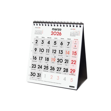 CALENDARIO SOBREMESA 2026 FINOCAM "NEUTRO: Nº GRANDES XS" CASTELLANO