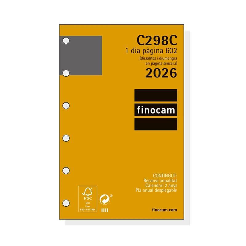 RECAMBIO ANUALIDAD 2026 FINOCAM "CLASSIC: C298" DÍA PÁGINA CATALÁN RECAMBIO ANUALIDAD 2026 FINOCAM "CLASSIC: C298" DÍA PÁGINA CATALÁN