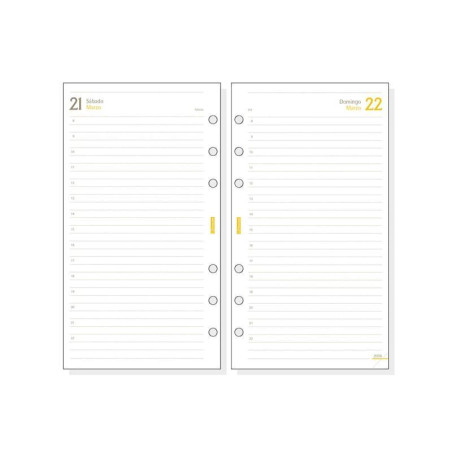 RECAMBIO ANUALIDAD 2026 FINOCAM "CLASSIC: C998" DÍA PÁGINA CASTELLANO