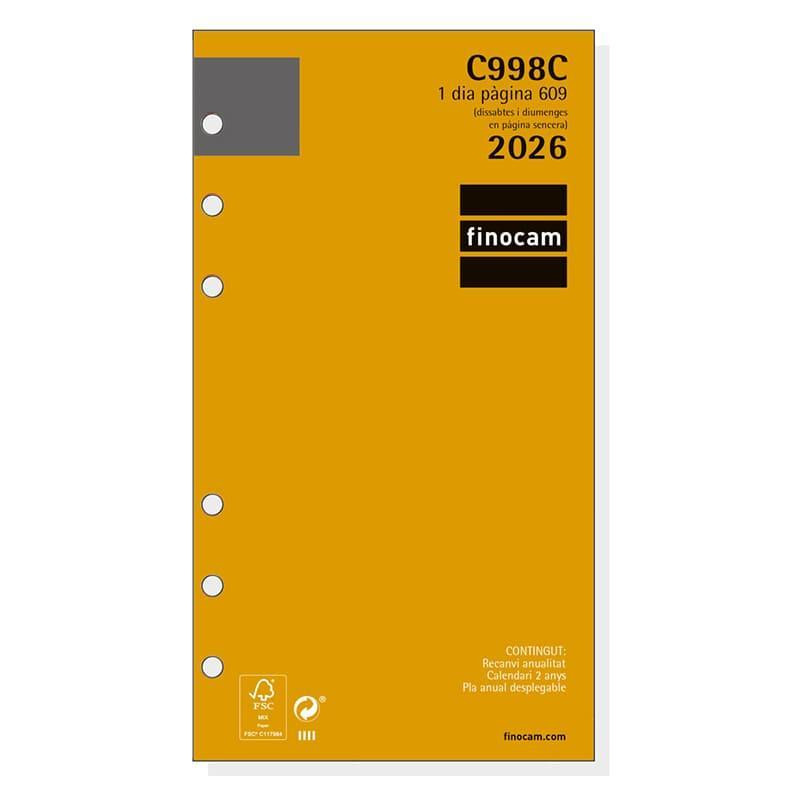 RECAMBIO ANUALIDAD 2026 FINOCAM "CLASSIC: C998" DÍA PÁGINA CATALÁN RECAMBIO ANUALIDAD 2026 FINOCAM "CLASSIC: C998" DÍA PÁGINA CATALÁN