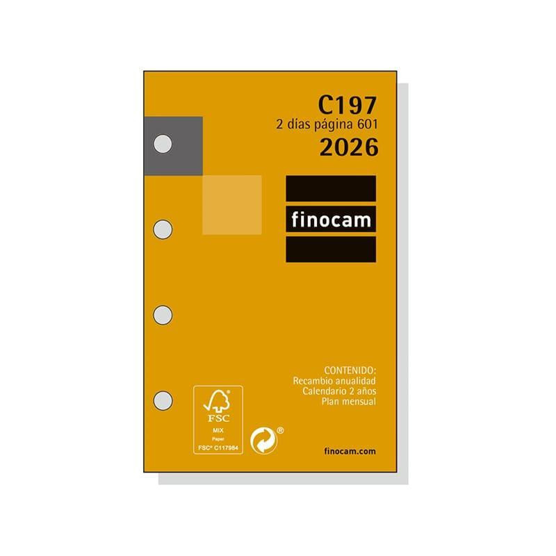 RECAMBIO ANUALIDAD 2026 FINOCAM "CLASSIC: C197" 2 DÍAS PÁGINA CASTELLANO