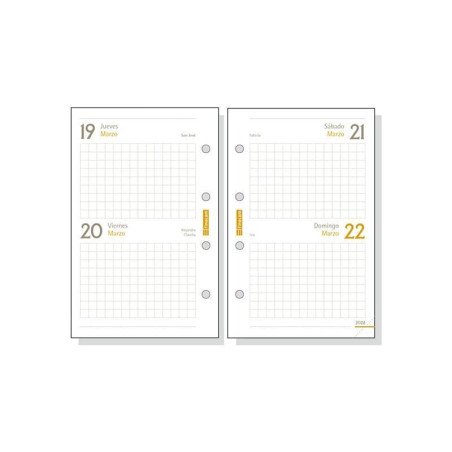 RECAMBIO ANUALIDAD 2026 FINOCAM "CLASSIC: C197" 2 DÍAS PÁGINA CASTELLANO