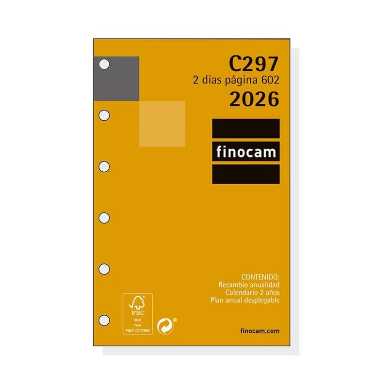 RECAMBIO ANUALIDAD 2026 FINOCAM "CLASSIC: C297" 2 DÍAS PÁGINA CASTELLANO