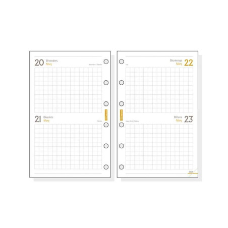 RECAMBIO ANUALIDAD 2026 FINOCAM "CLASSIC: C297" 2 DÍAS PÁGINA CATALÁN