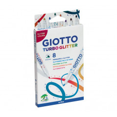 ESTUCHE 8 ROTULADORES GIOTTO TURBO GLITTER