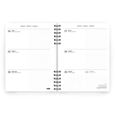 AGENDA 2026 MIQUELRIUS "BACK TO BASICS" SEMANA VISTA 15,5x21,3cm CASTELLANO