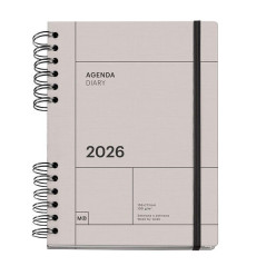 AGENDA 2026 MIQUELRIUS "BACK TO BASICS" SEMANA VISTA 15,5x21,3cm CATALÁN