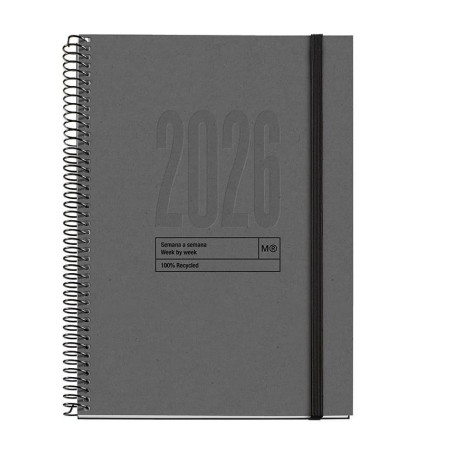 AGENDA 2026 MIQUELRIUS "RECYCLED" SEMANA VISTA VERTICAL 15,5x21,3cm CASTELLANO