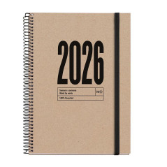 AGENDA 2026 MIQUELRIUS "RECYCLED" SEMANA VISTA VERTICAL 15,5x21,3cm CASTELLANO