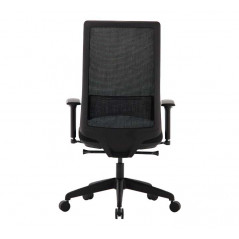Silla de redacción alta para oficina, escritorio ergonómico para  computadora, respaldo medio, silla de malla con soporte lumbar y anillo de  pie
