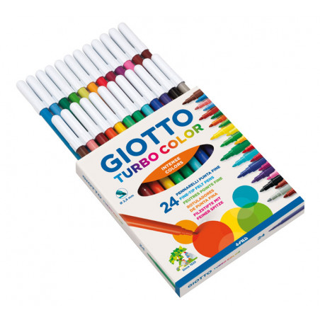 CAJA 24 ROTULADORES GIOTTO TURBO COLOR