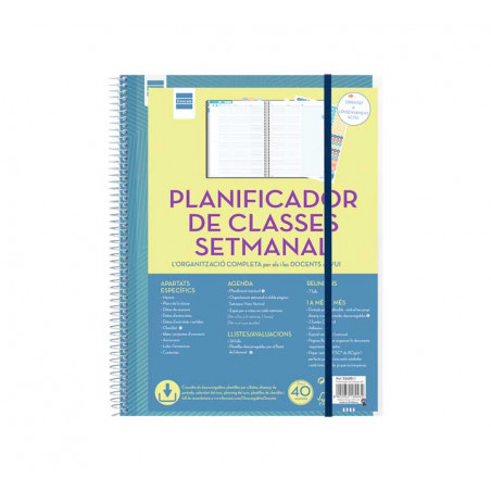 PLANIFICADOR DE CLASES FINOCAM SEMANA VISTA 230x310mm CATALÁN