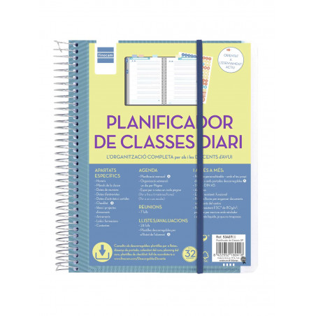 PLANIFICADOR DE CLASES FINOCAM DÍA PÁGINA 155x212mm CATALÁN
