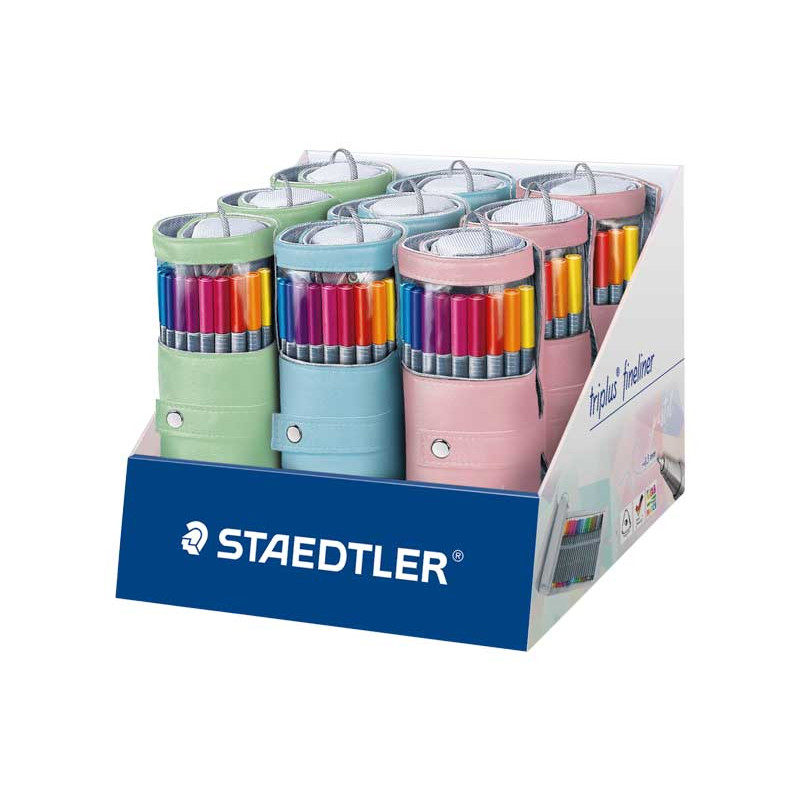 EXPOSITOR 9 ESTUCHES STAEDTLER TRIPLUS FINELINER 334