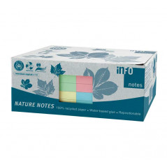 CAJA 12 BLOCS NOTAS ADHESIVAS RECICLADAS A-SERIES COLORES 125x75mm