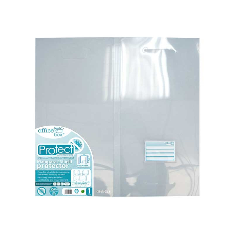 MAMPARA OFFICE BOX "PROTECT" 50x48cm ANTI-MICROBIAL MAMPARA OFFICE BOX "PROTECT" 50x48cm ANTI-MICROBIAL
