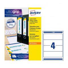 PACK 25h ETIQUETAS AVERY PARA ARCHIVADOR 61x192mm