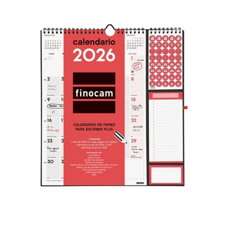 CALENDARIO DE PARED 2026 FINOCAM "NEUTRO PLUS" CASTELLANO
