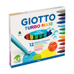 CAJA 12 ROTULADORES GIOTTO TURBO MAXI SURTIDO