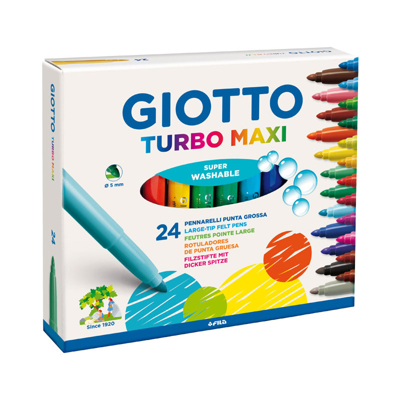 CAJA 24 ROTULADORES GIOTTO TURBO MAXI