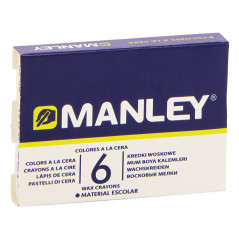 Manley Ceras 6 Unidades | Ceras de Colores Profesionales | Estuche de Ceras  Blandas de Trazo Suave | Pueden Mezclarse los Colores | Colores Surtidos