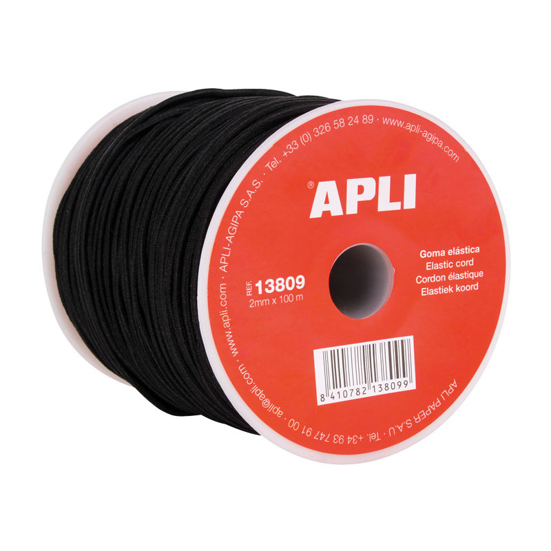 BOBINA DE GOMA ELÁSTICA APLI 2 mm x 100 m BOBINA DE GOMA ELÁSTICA APLI 2 mm x 100 m